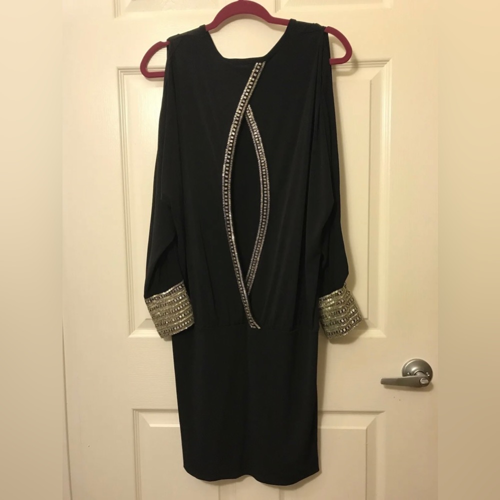 Moda International Victorias Secret Tunic Dress W/ Sequins Open Back NEW L LARGE